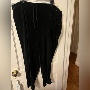 EUC Elisabeth by Liz Claiborne black velour pants, 3X